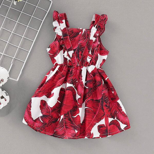

Toddler Girl Tropical Print Zip Back Dress, Multicolor