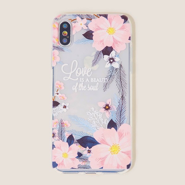 

Чехол для iPhone с цветочным узором, Многоцветный