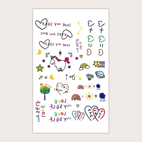 

Mix Pattern Tattoo Sticker 1 Sheet