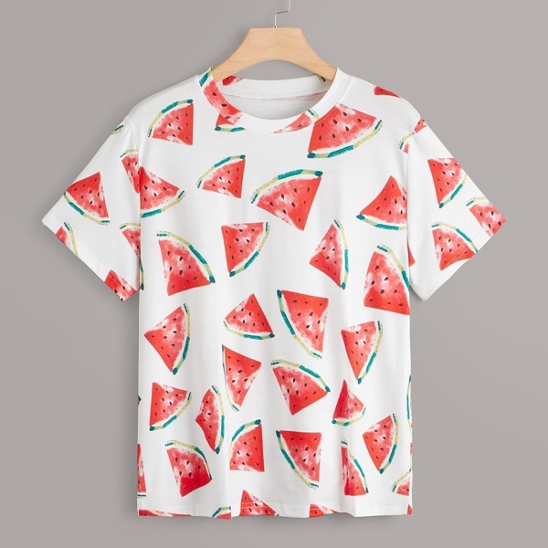 

Plus Allover Watermelon Print Tee