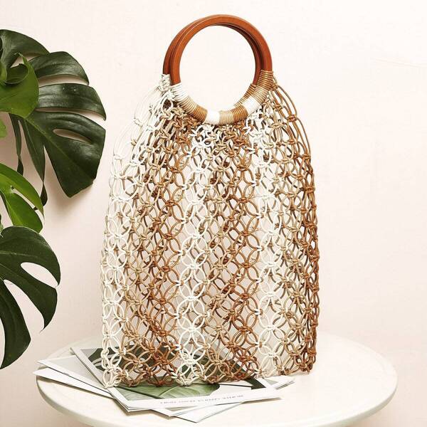 

Net Tote Bag With Ring Handle