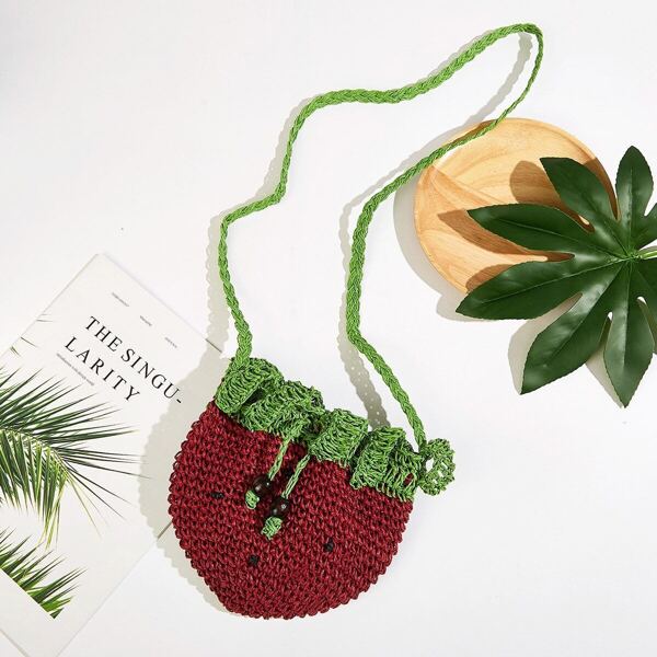 

Strawberry Design Crossbody Bag