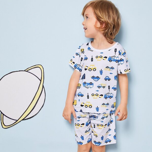 

Toddler Boys Car Print Pajama Set, Multicolor