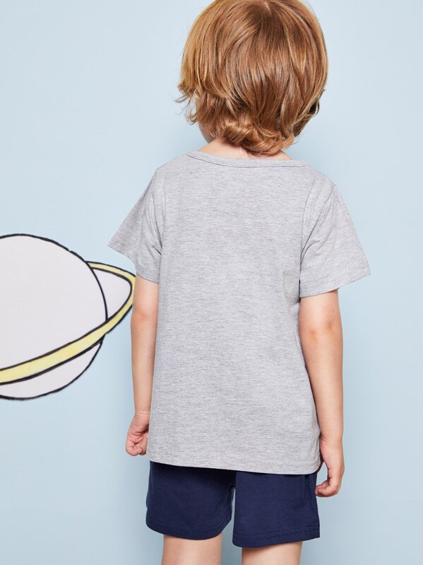 

Toddler Boys Dinosaur Print Pajama Set
