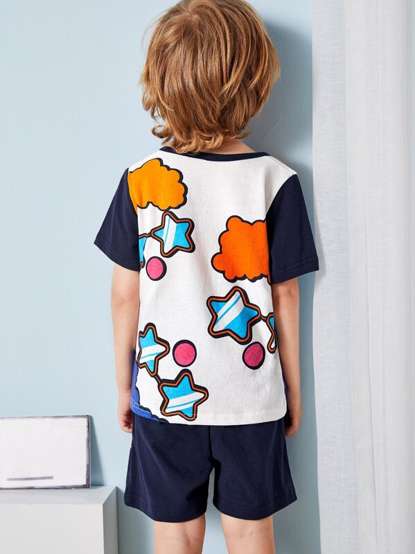 

Toddler Boys Star Print Pajama Set