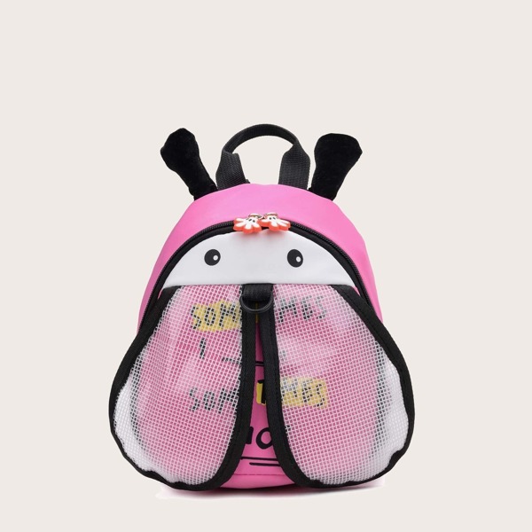 

Girls Bee Design Letter Print Backpack