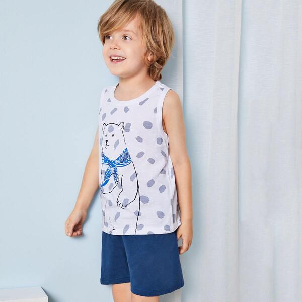 

Toddler Boys Bear Print Pajama Set