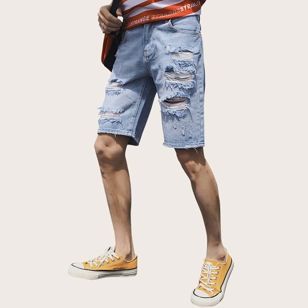 

Men Ripped Denim Shorts