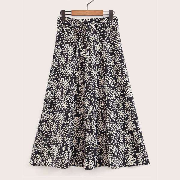

Ditsy Floral Self Tie Skirt