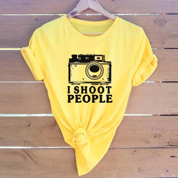 

Letter & Camera Print Tee
