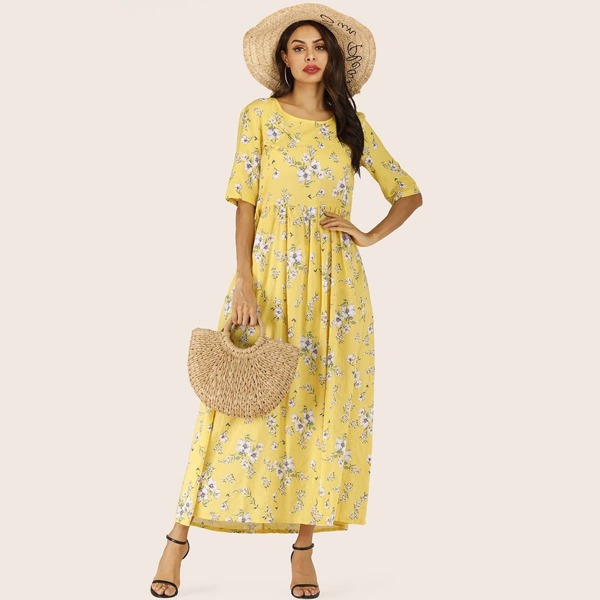 

Floral Print Longline Dress