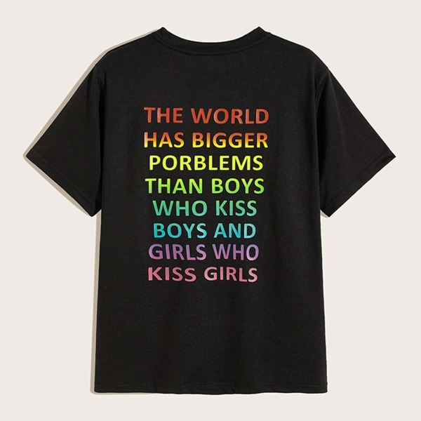 

Men Letter Print Tee