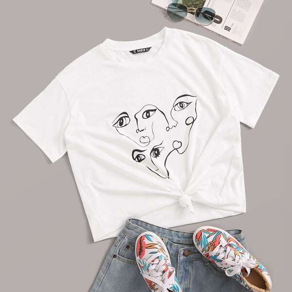Figure Print Tee