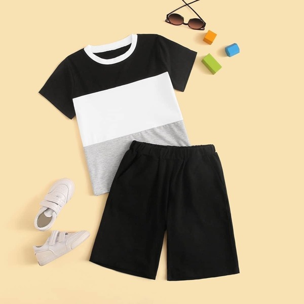 

Boys Color Block Pajama Set