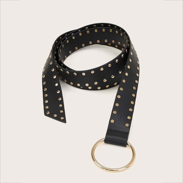 

Studded Decor Waist Belt, Black