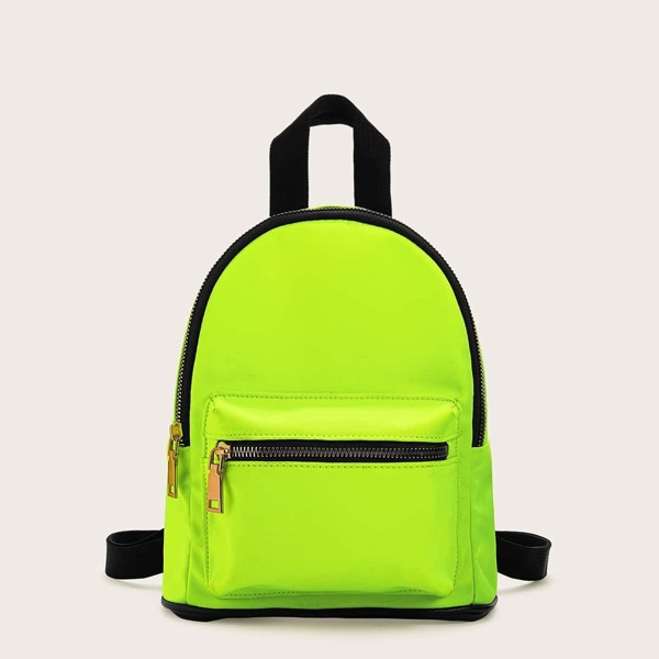 

Neon Lime Pocket Front Backpack