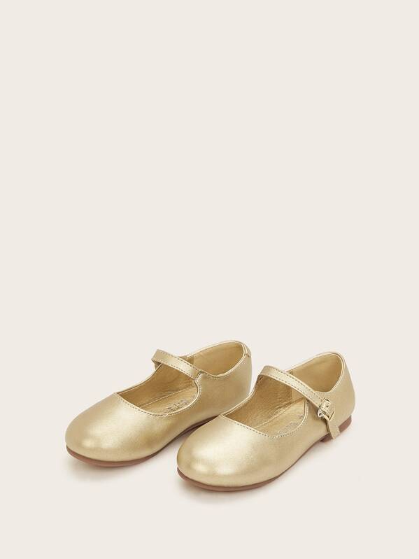 

Toddler Girls Metallic Mary Jane Flats, Gold