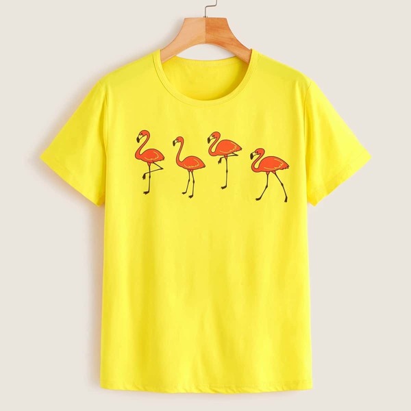 

Flamingo Print Tee