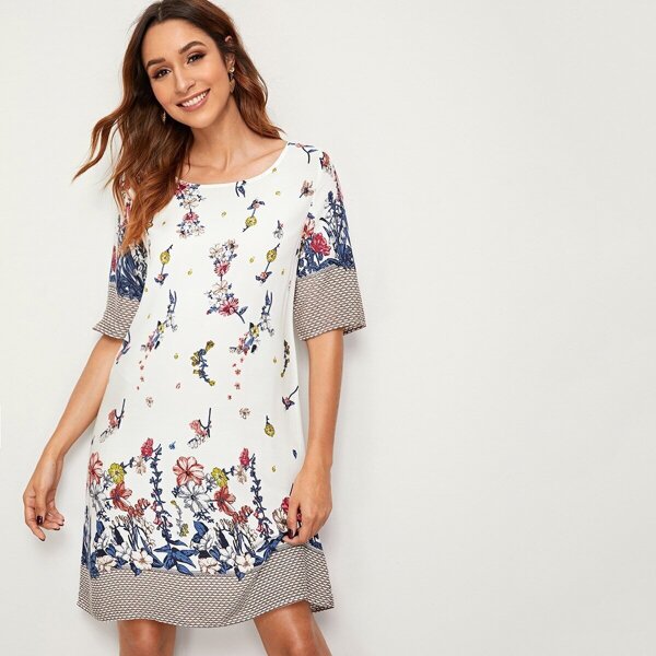 

Floral Print Tunic Dress