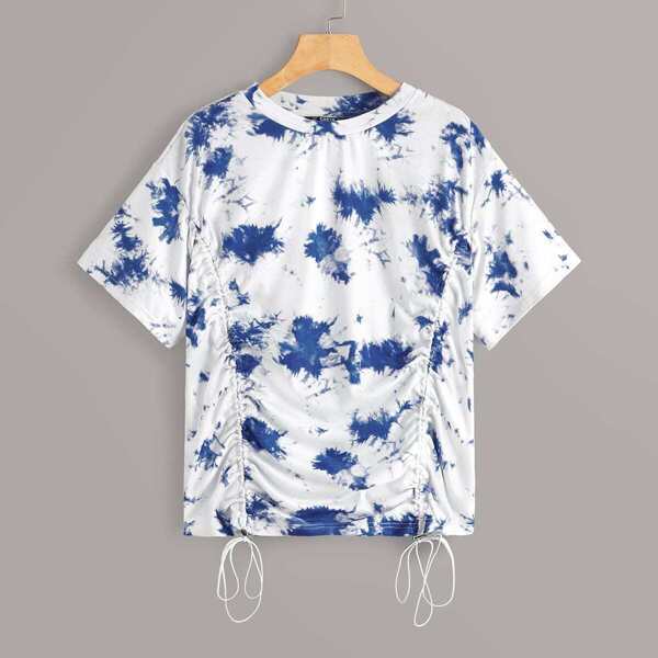 

Ink Print Drawstring Front Tee
