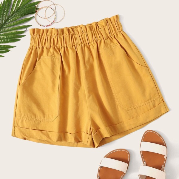 

Frill Waist Pocket Side Shorts