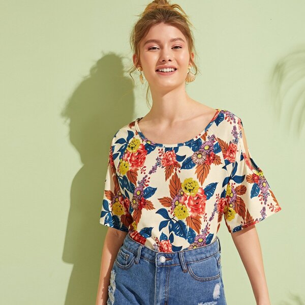 

Floral Print Tee, Multicolor