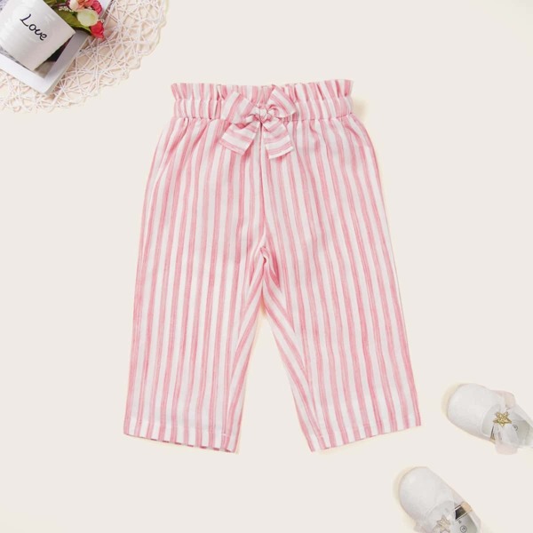 

Toddler Girls Bow Striped Pants
