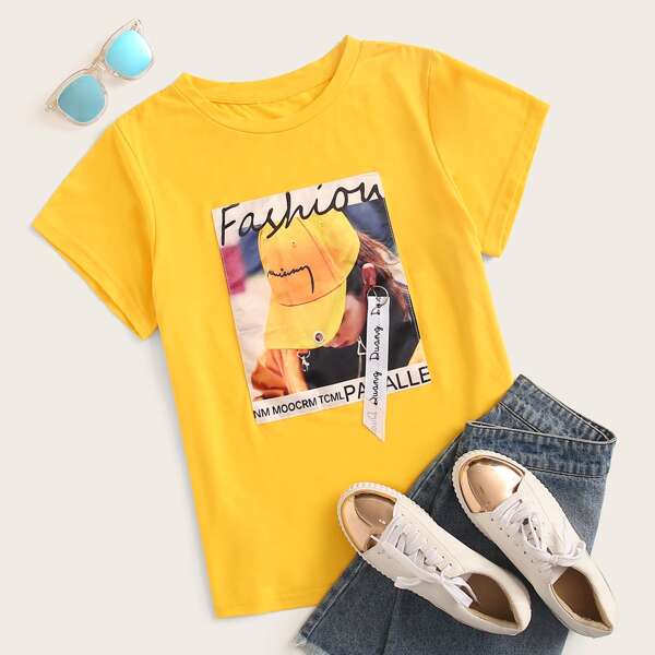 

Figure Patch Ring Detail Tee