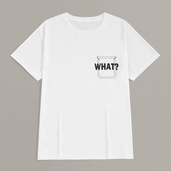 

Men Letter Print Tee