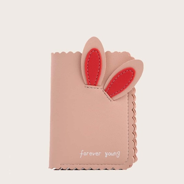 

Scalloped Trim Rabbit Ear Decor Purse, Pink