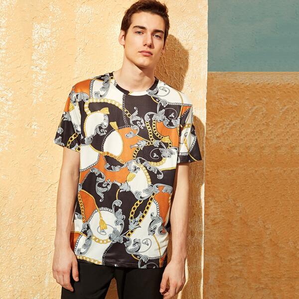 

Men Chain Print Top