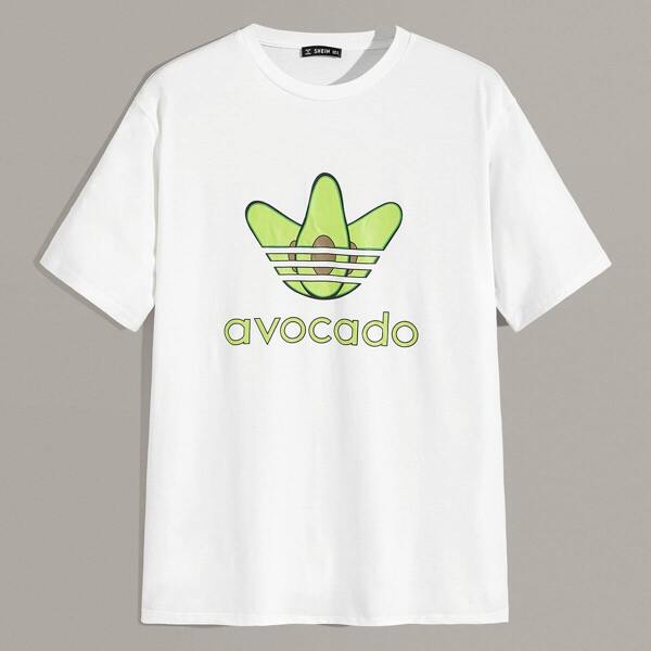

Men Avocado and Letter Print Top