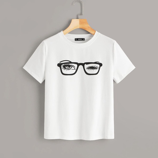 

Plus Figure Print Short Sleeve Top