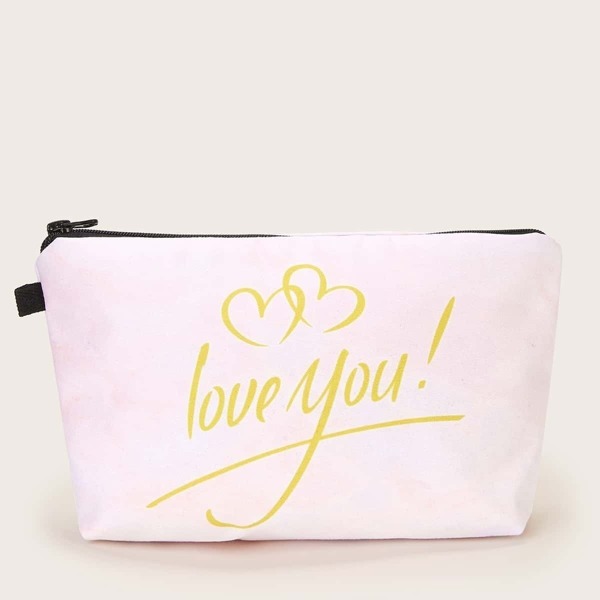 

Letter Pattern Makeup Bag