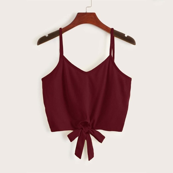 

Solid Tie Front Cami Top