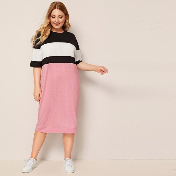 

Plus Cut And Sew Panel Dress