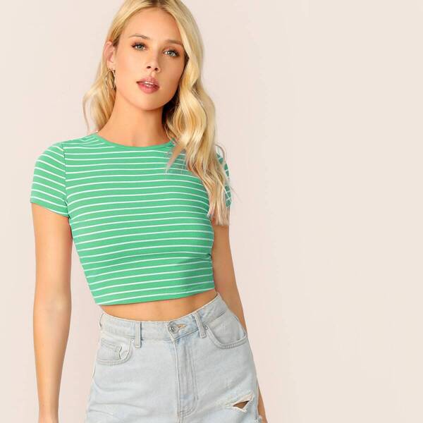 

Striped Crop Top