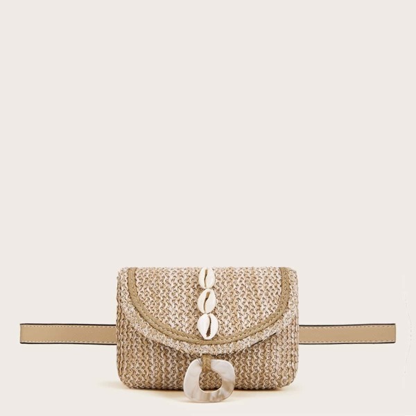

Shell Decor Flap Design Fanny Pack