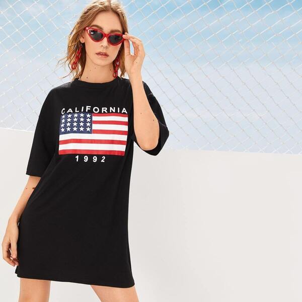 

Red White And Blue T-shirt Dress