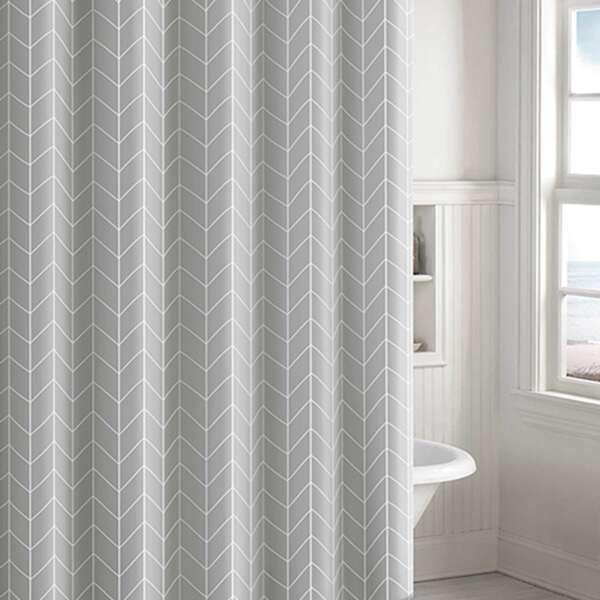 

Geometric Pattern Shower Curtain With 12hooks