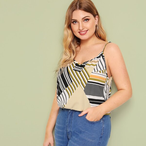 

Plus Striped Cami Top