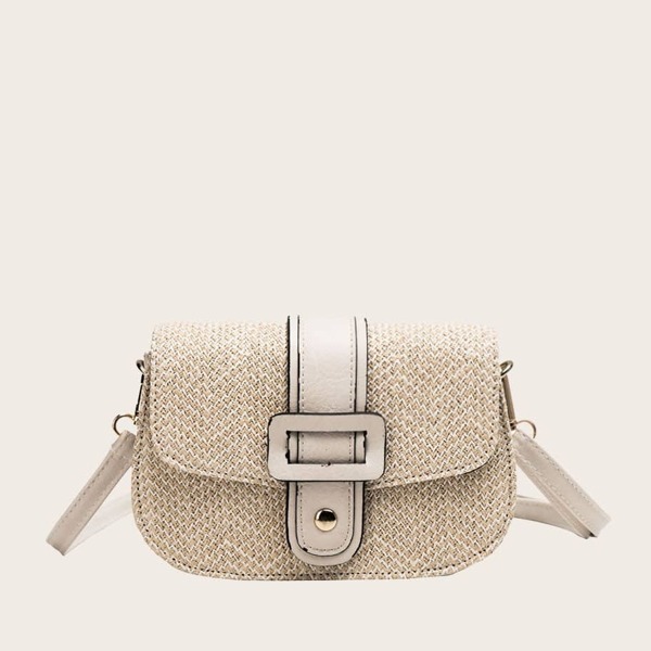 

Flap Woven Crossbody Bag