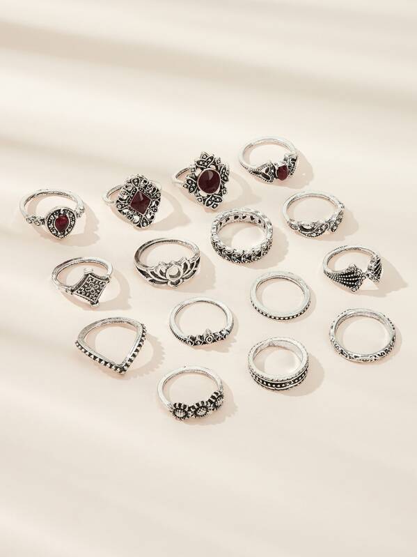 

Lotus Decor Ring 15pcs, Silver
