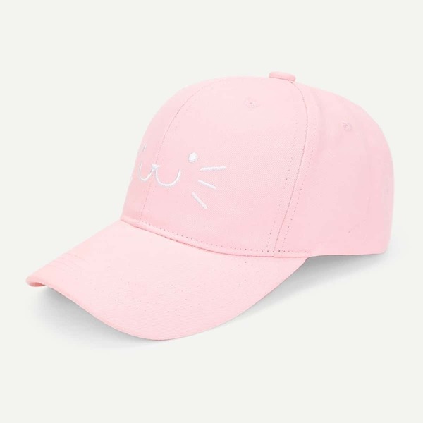

Embroidery Detail Baseball Cap, Pink
