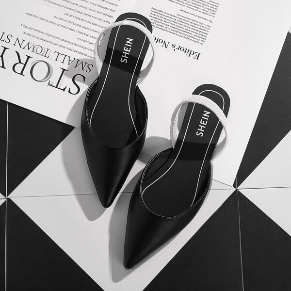 

Point Toe Slingback Flats