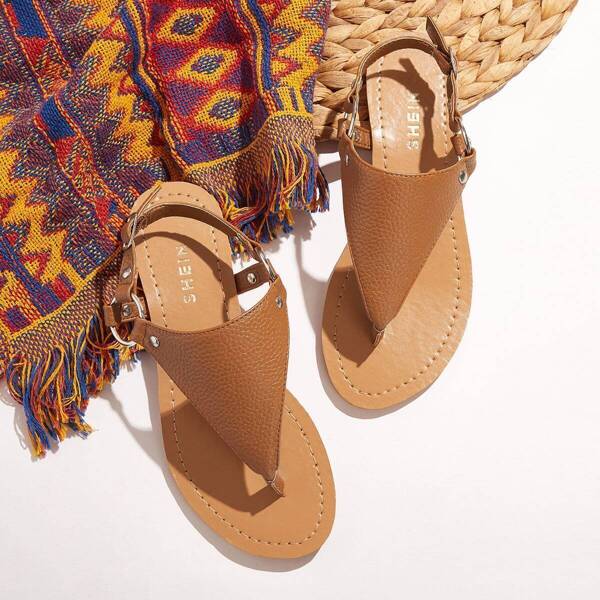 

Toe Post Slingback Flat Sandals