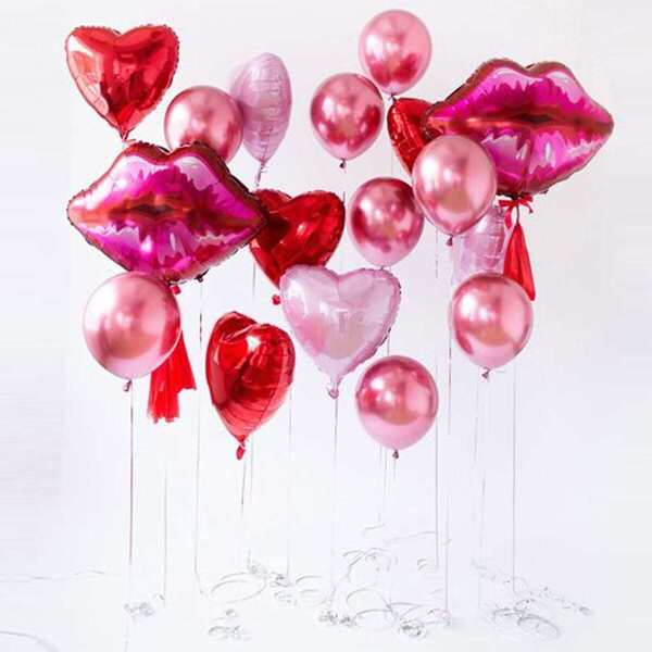 

Lip & Heart Balloon Set 17pcs