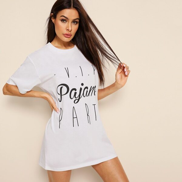 

Letter Print Night Dress