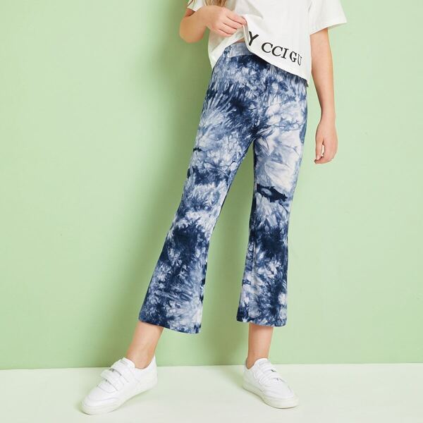 

Girls Tie Dye Flare Leg Crop Pants