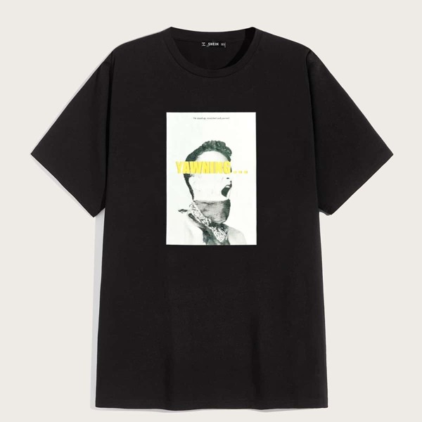 

Men Figure Print Short Sleeve Top